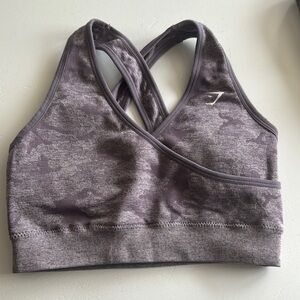 Gymshark Purple Racerback Sports Bra Moisture-Wicking